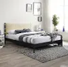 ABIGAILCREAM-F Abigail Cream Vegan Leather Upholstered Full Bed