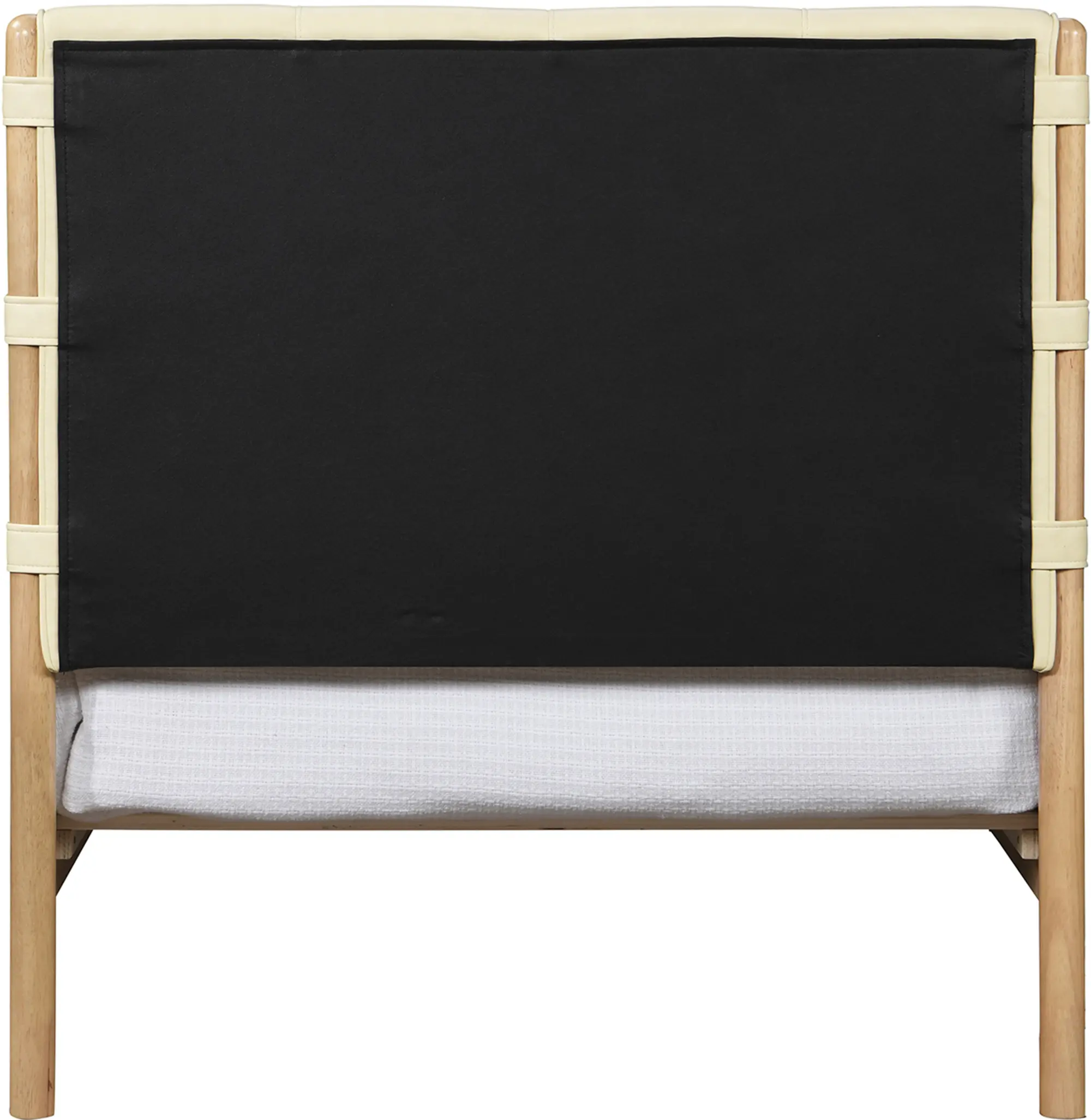 Asher Cream Vegan Leather Upholstered Twin Bed-5