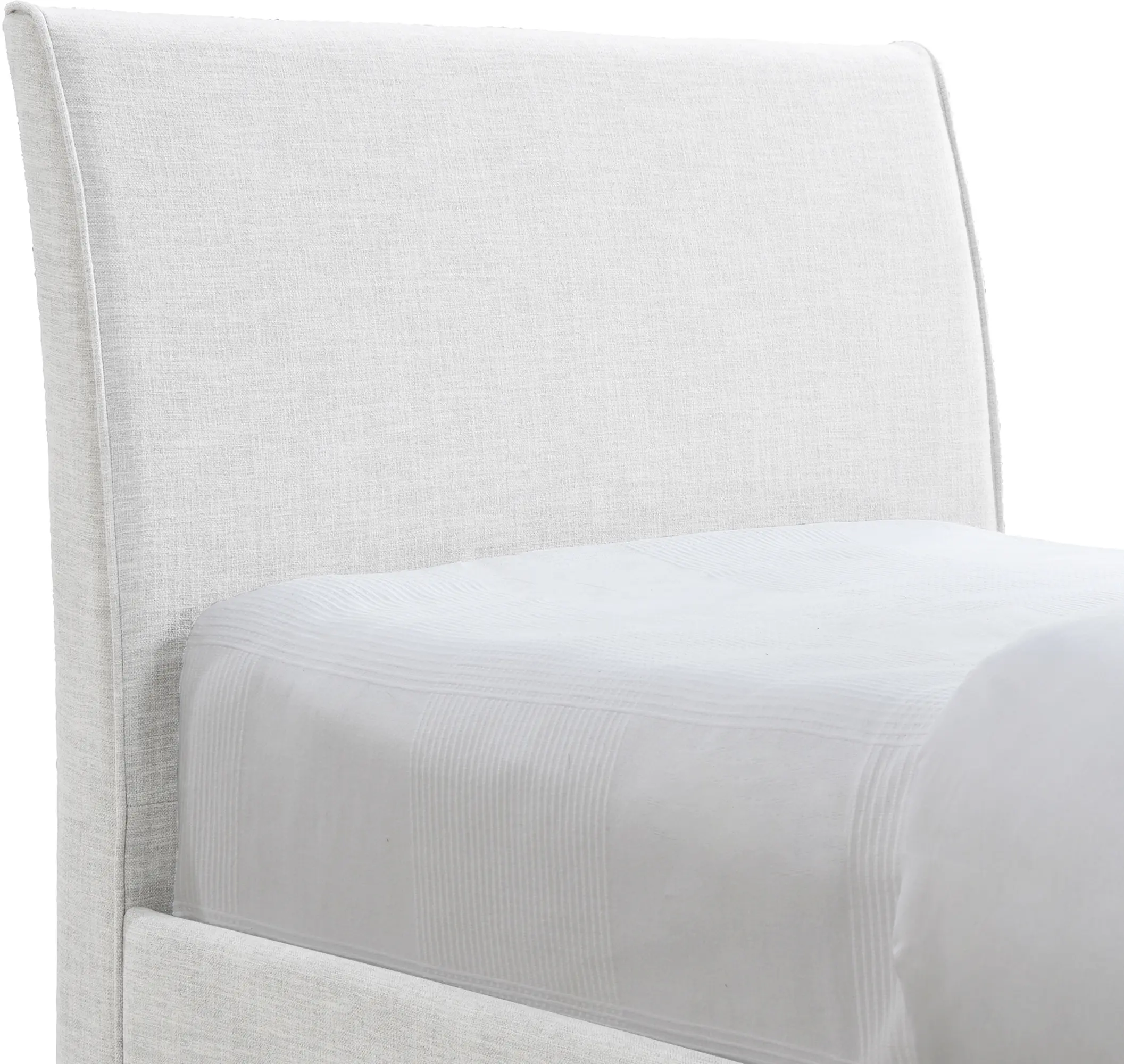 Myles Cream Textured Linen Twin Trundle Bed-6