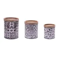 Medium Iron and Wood Canister
