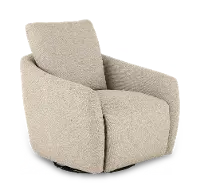 Stone Gray Power Swivel Recliner
