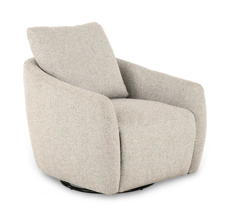 Cloud Gray Power Swivel Recliner
