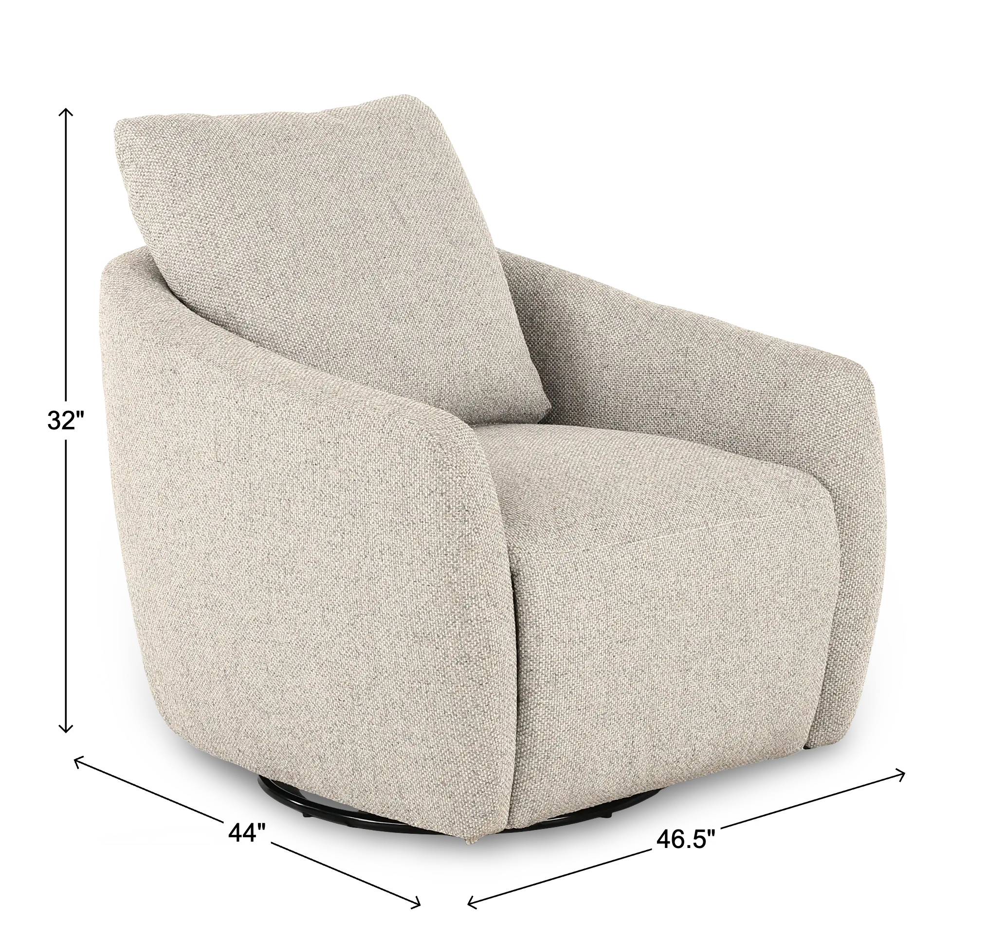 Cloud Gray Power Swivel Recliner-3