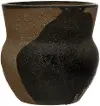 AH1725 Terracotta Black and Brown Planter with Design