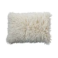 DF9332 Cream Wool Shag Lumbar Pillow