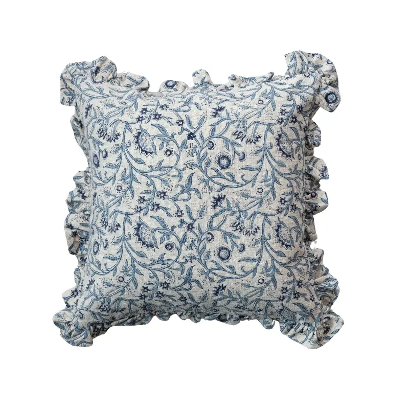 Block Printed Throw Pillow