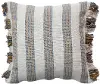 DF9331 Cream and Gray Striped Pillow