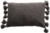DF3829PMC Gray Tasseled Lumbar Pillow