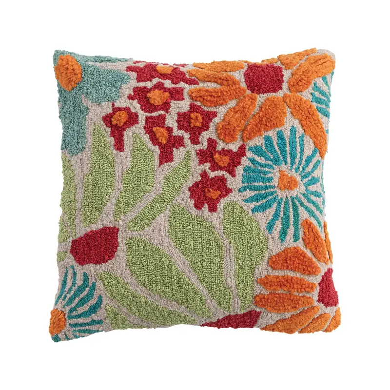 Floral Square Throw Pillow