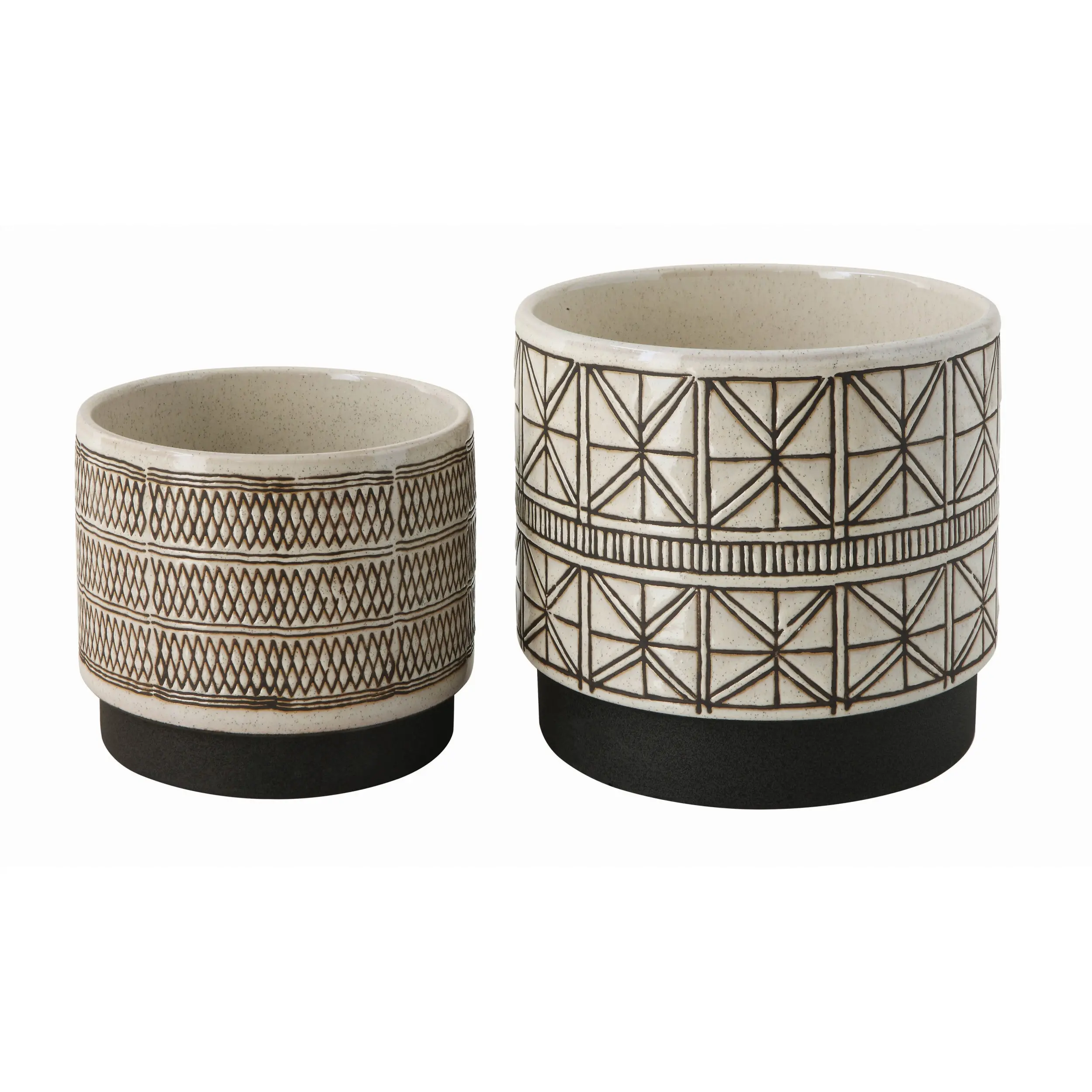DF0127 Stoneware Planter Set of 2-1