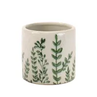 Small Vine Stoneware Container