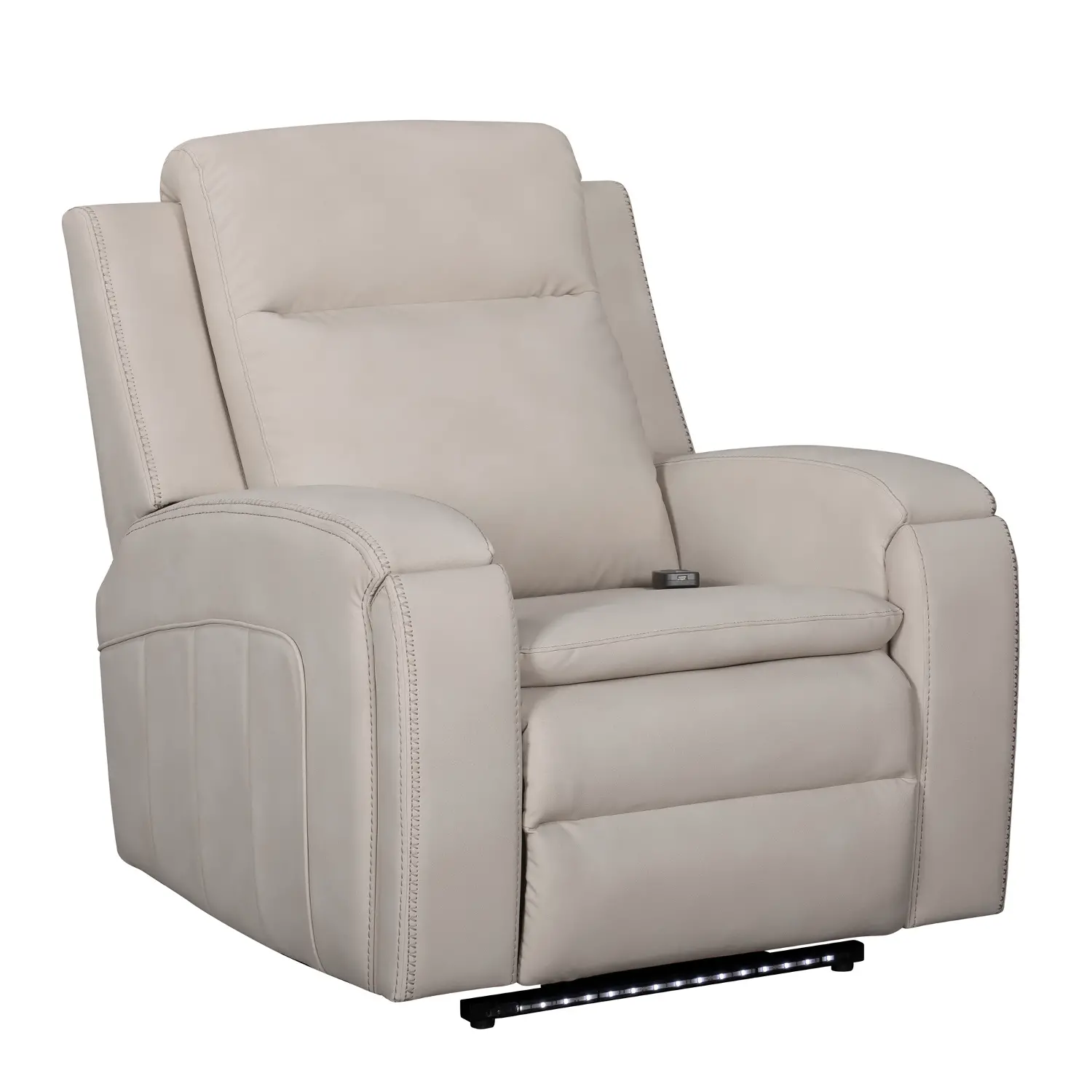 Armstrong Cream Power Recliner with Heat and Massage-1