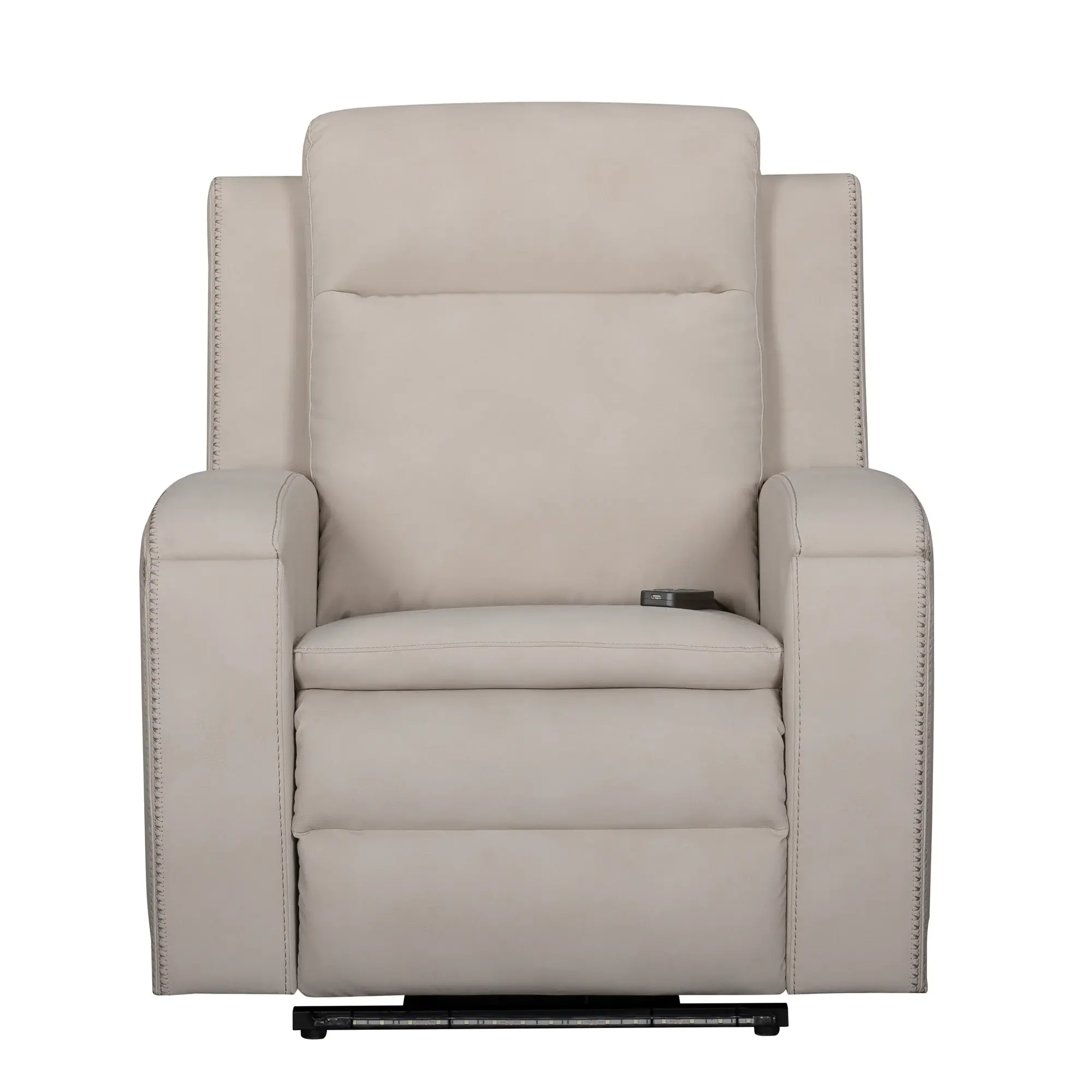 Armstrong Cream Power Recliner with Heat and Massage-2