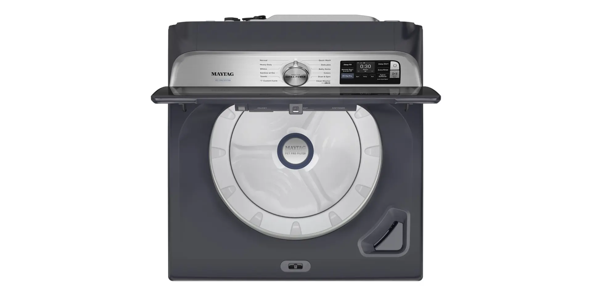 MTW7205RF Maytag 5.2 Cu Ft Pet Pro Top Load Washer - Midnight Steel-9