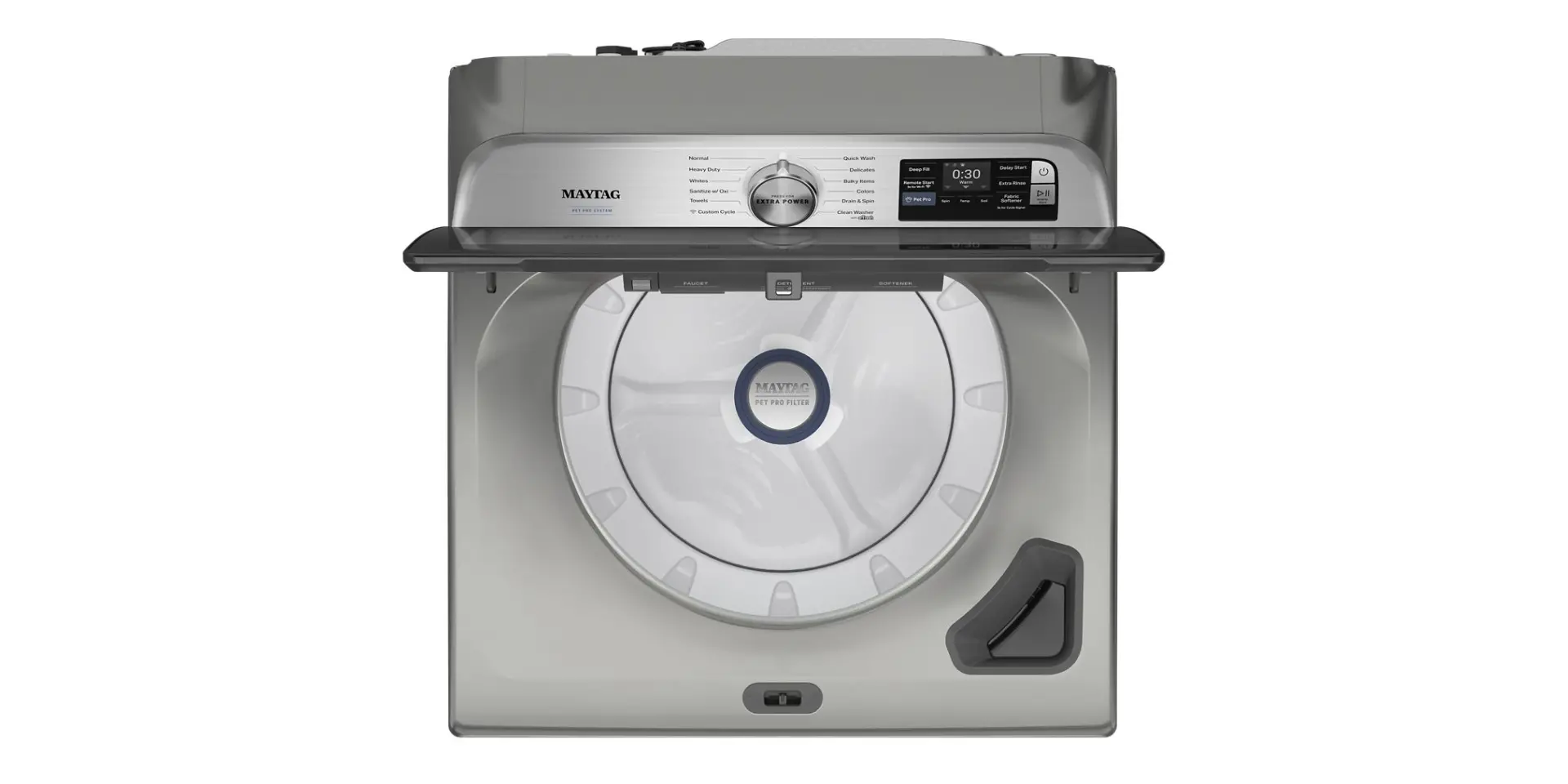 MTW7205RR Maytag 5.2 Cu Ft Pet Pro Top Load Washer - Silver-8