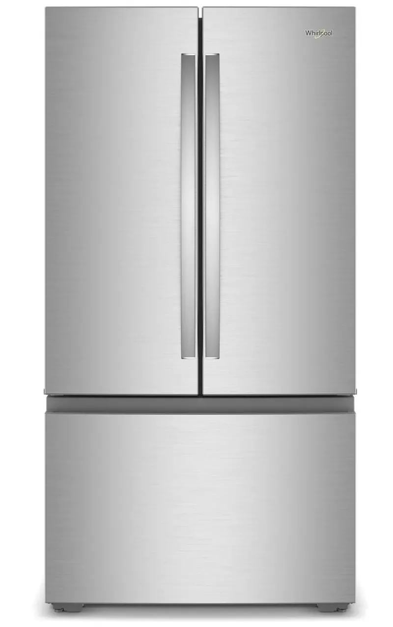 Whirlpool 24 Cu Ft 3‑Door French Door Refrigerator – Counter Depth with Internal Dispenser