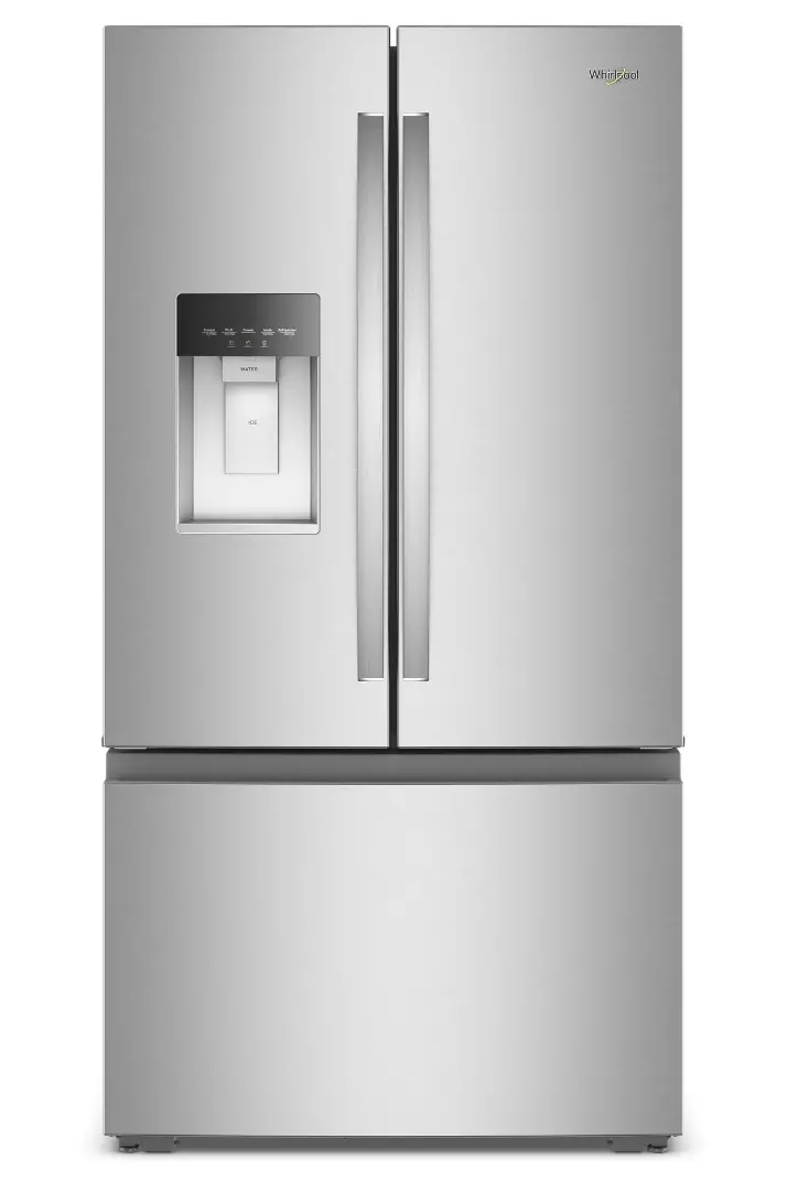WRFC5036RZ Whirlpool 23 Cu Ft 3‑Door French Door Refrigerator – Counter Depth with In‑Door Water & Ice-1
