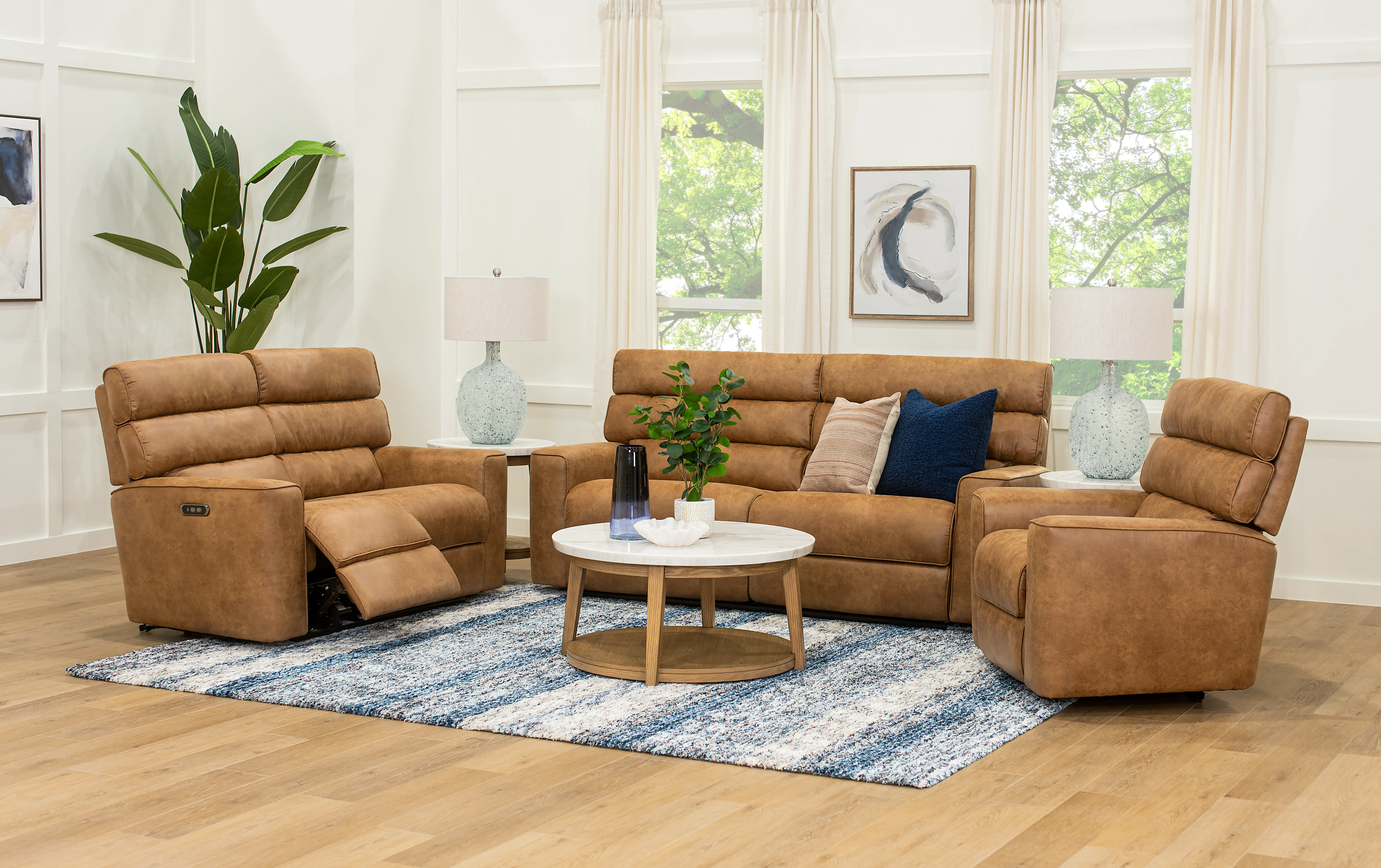 Killian Saddle Brown Power Reclining Sofa-2
