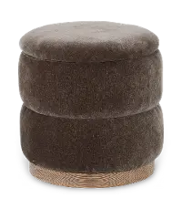 Latte Ottoman with Storage Tray
