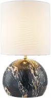 M3130MAR Black Marble Metal Table Lamp