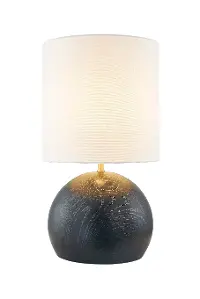 M3130B Black Wood Grain Table Lamp