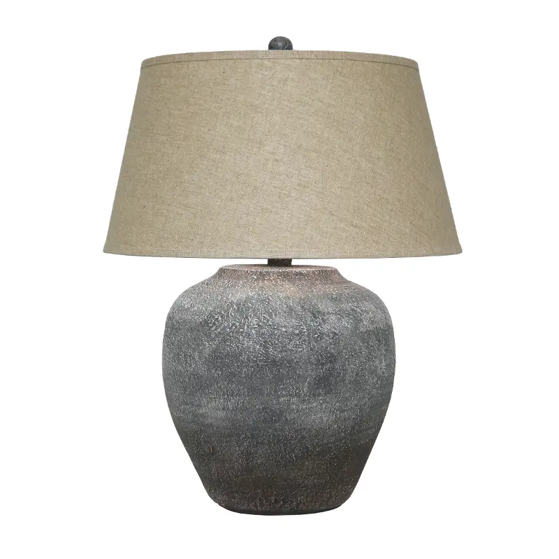 Gray Rust Frost Table Lamp