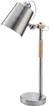 M3092SN Nickel Wood Trim Table Lamp