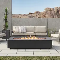 C9814LP-BLK Aegean 70  Rectangle Gas Fire Pit Table in Black