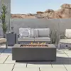 C9813LP-WSLT Aegean 50  Rectangle Gas Fire Pit Table in Weathered Slate
