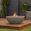 C539LP-GLG Riverside 36  Round Concrete Gas Fire Pit in Glacier Gray