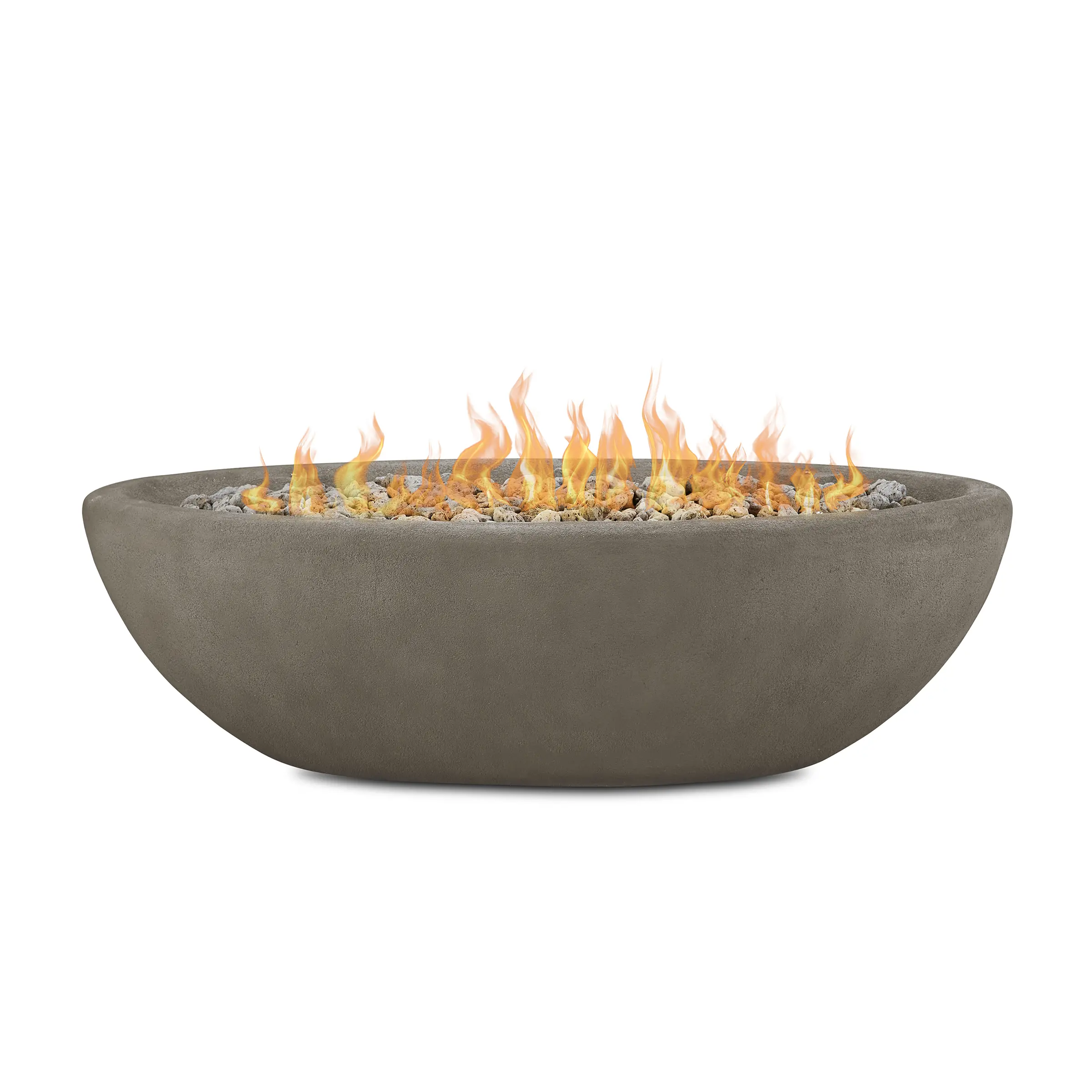 592LP-GLG Riverside 58  Oval Concrete Propane Fire Pit in Glacier Gray-2