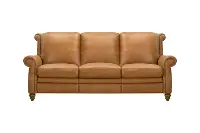 Pentos Saddle Brown Leather Power Reclining Sofa