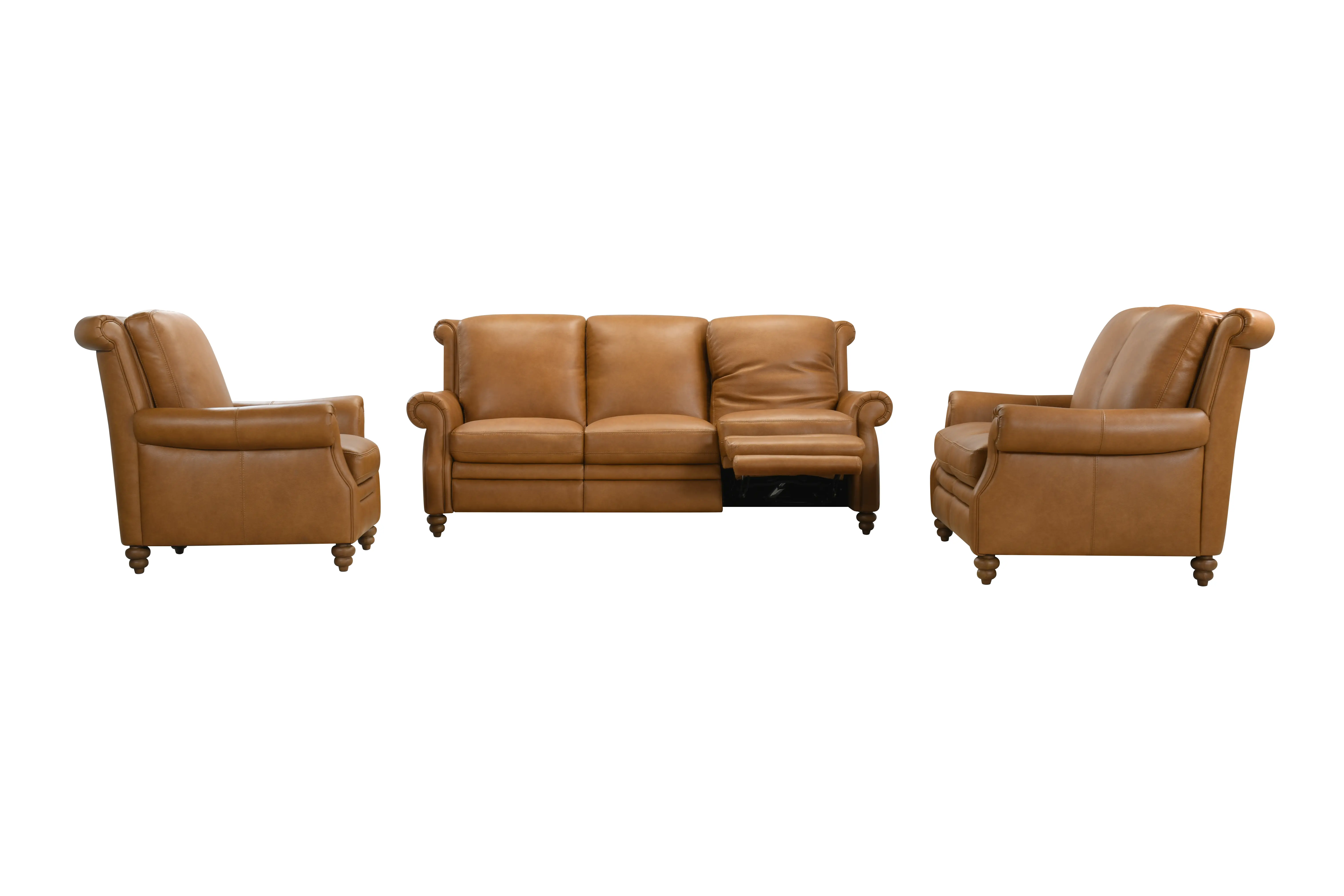 Pentos Saddle Brown Leather Power Reclining Sofa-8