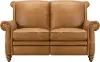 Pentos Saddle Brown Leather Power Reclining Loveseat