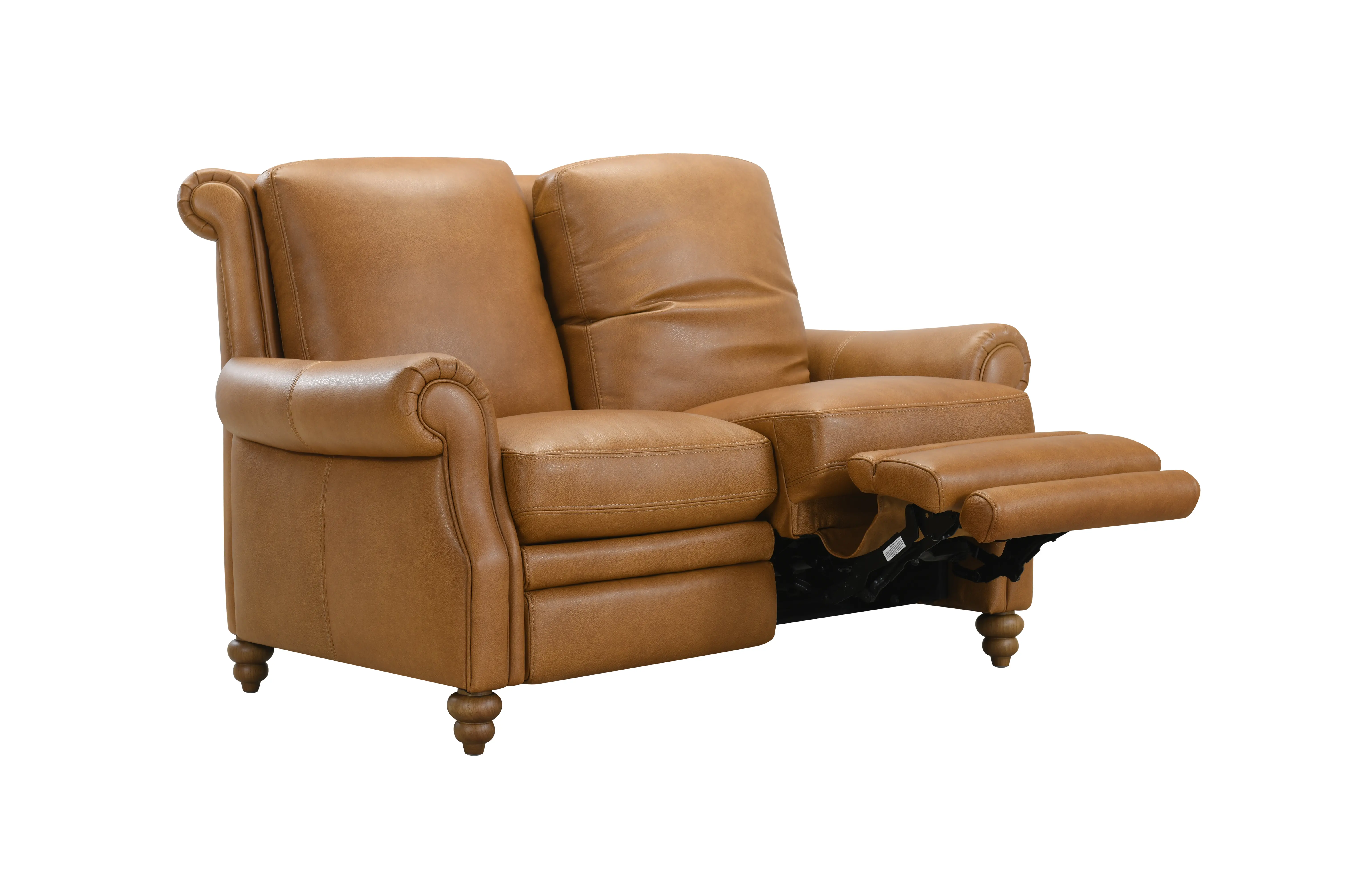 Pentos Saddle Brown Leather Power Reclining Loveseat-3