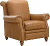 Pentos Saddle Brown Leather Accent Chair
