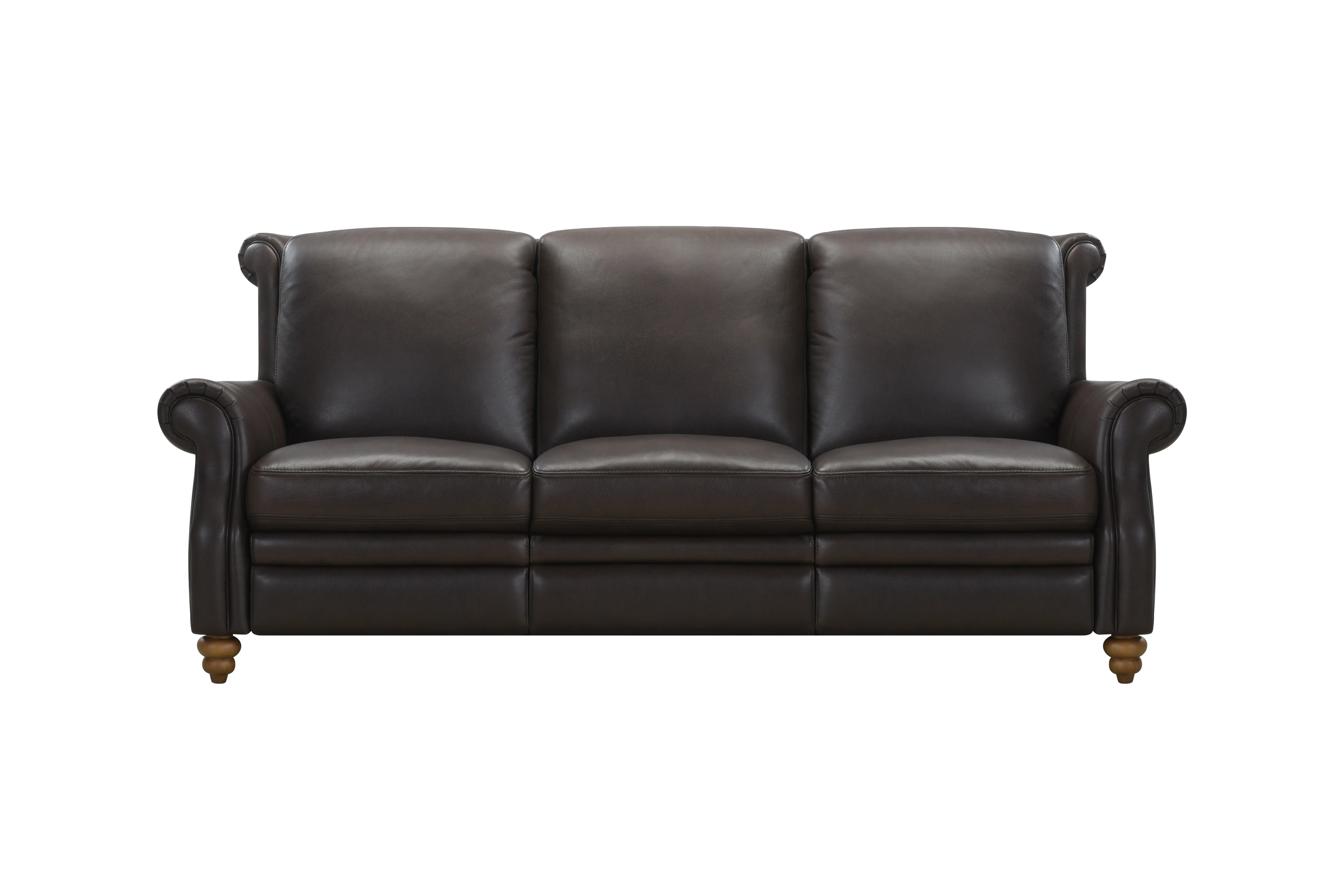 Pentos Dark Brown Leather Power Reclining Sofa-1