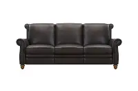 Pentos Dark Brown Leather Power Reclining Sofa