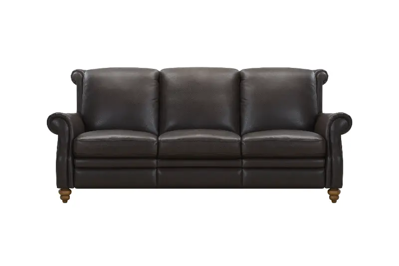 Pentos Dark Brown Leather Power Reclining Sofa