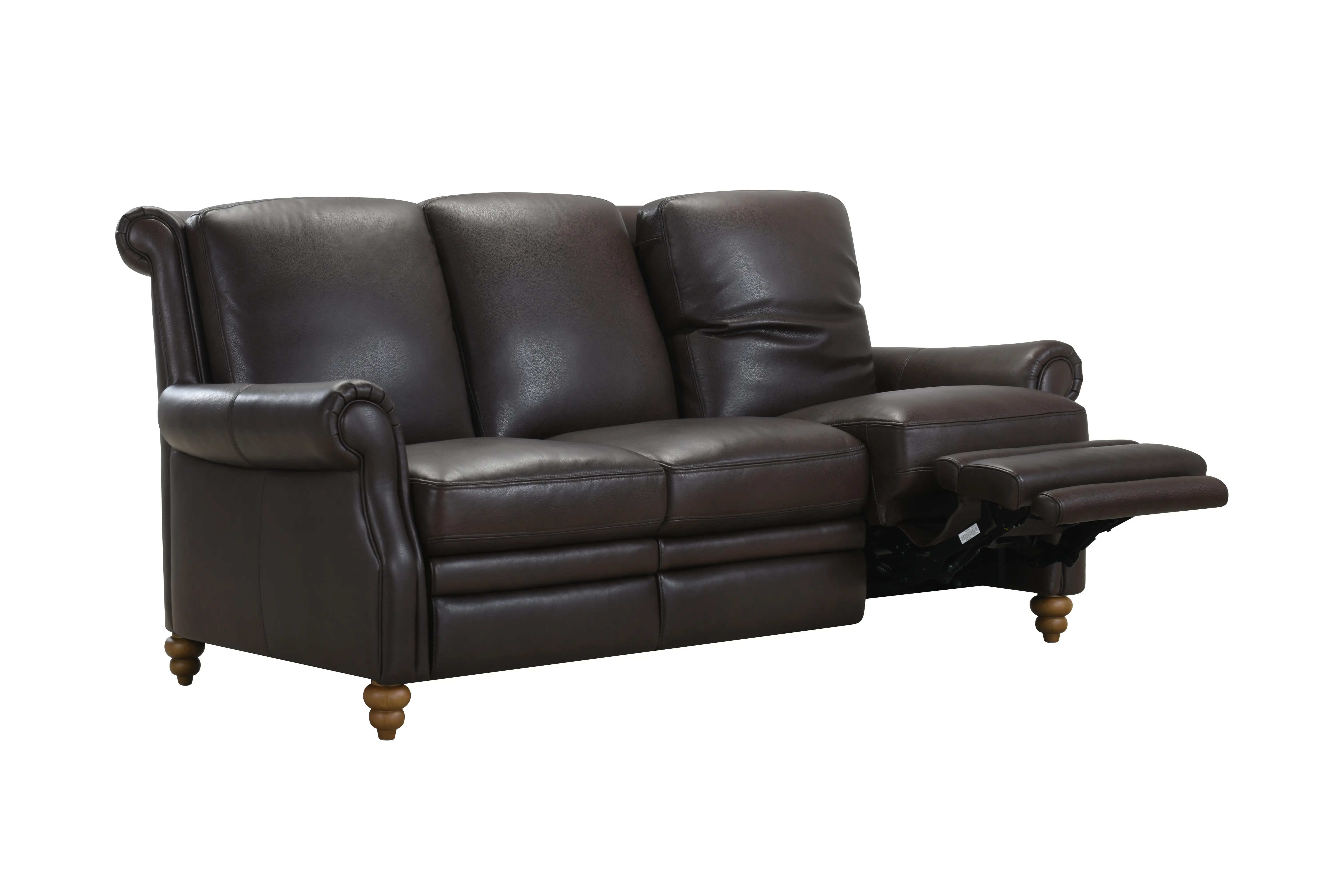 Pentos Dark Brown Leather Power Reclining Sofa-3