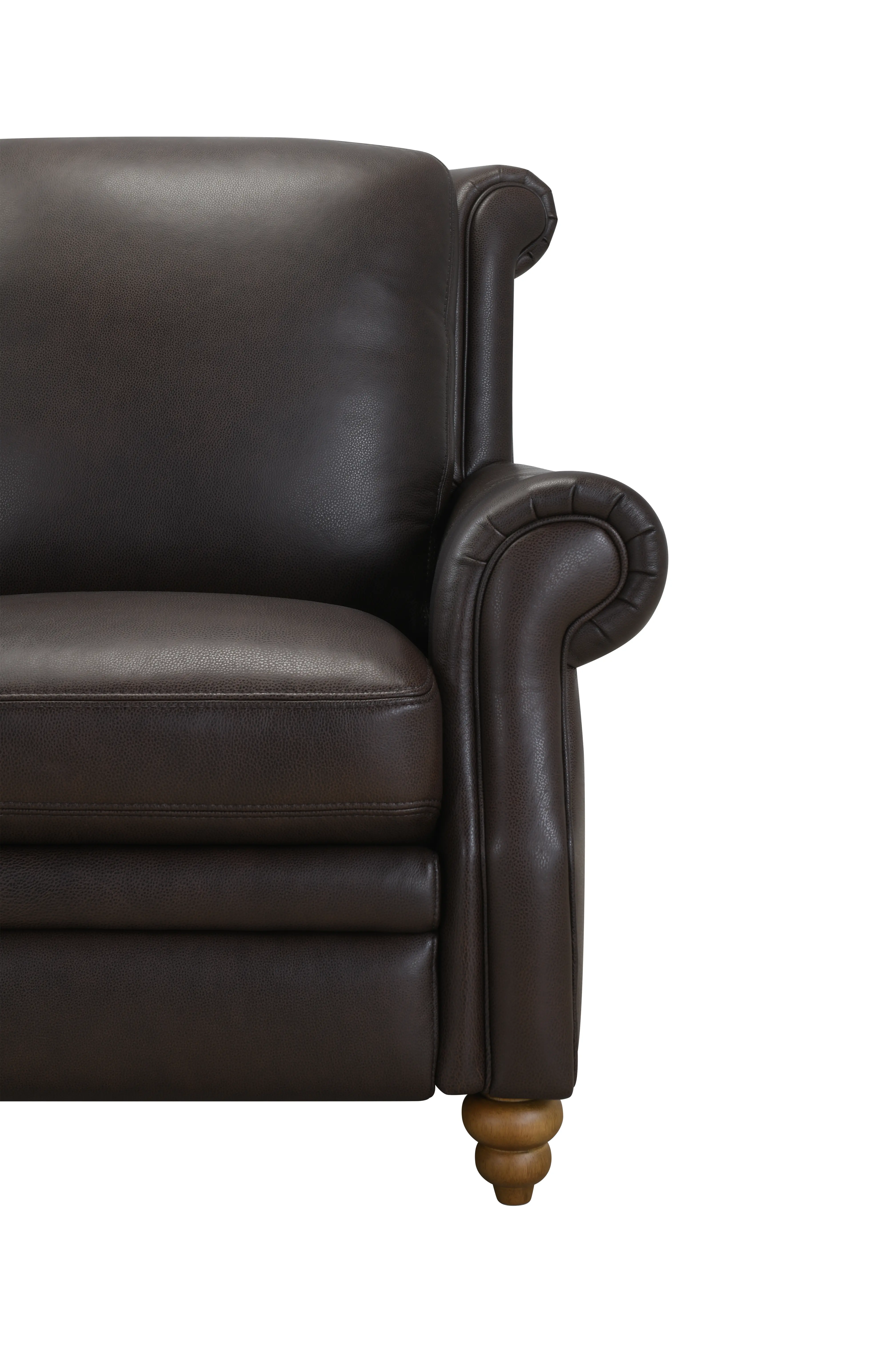 Pentos Dark Brown Leather Power Reclining Sofa-6