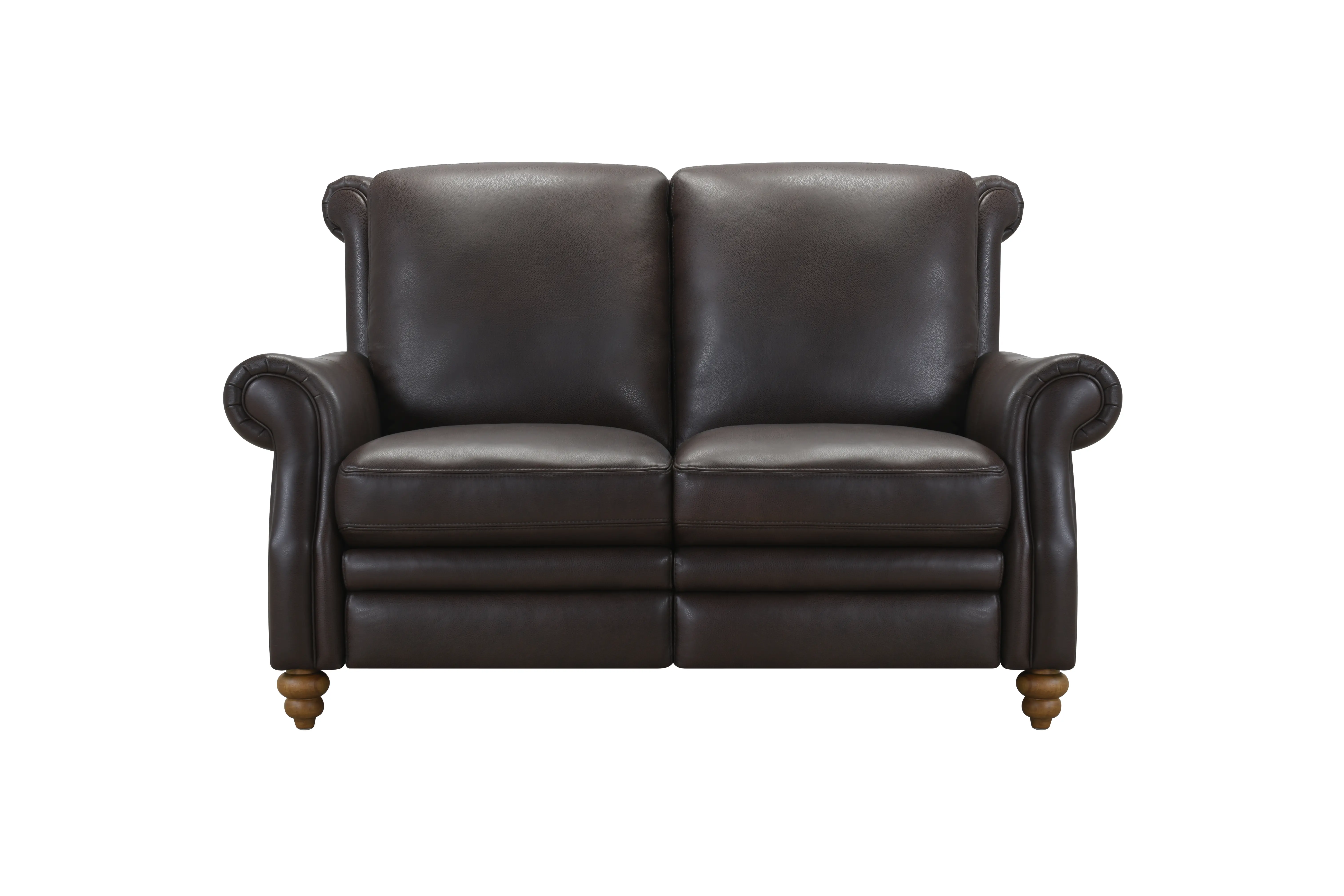 Pentos Dark Brown Leather Power Reclining Loveseat-1