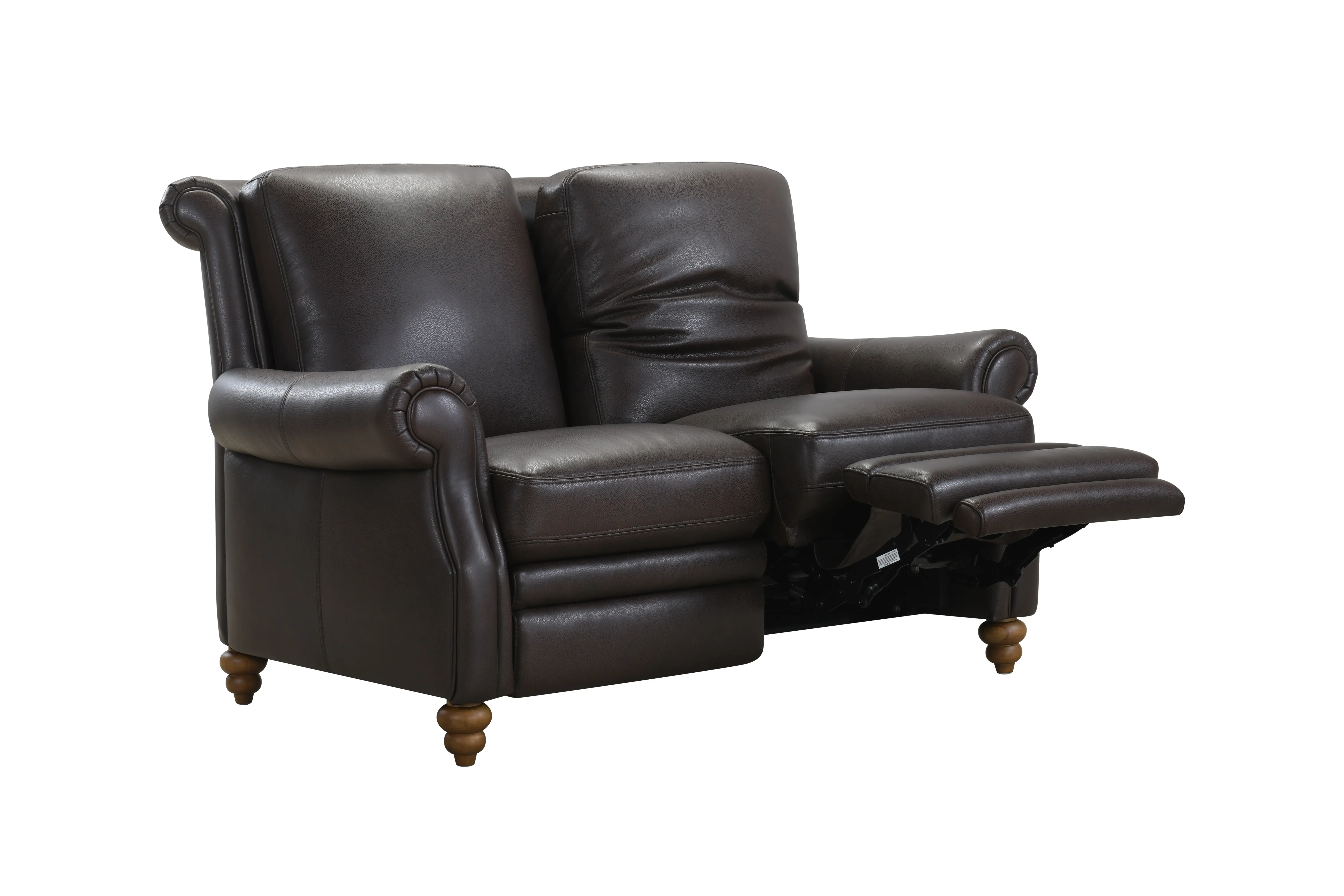 Pentos Dark Brown Leather Power Reclining Loveseat-3