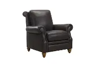 Pentos Dark Brown Leather Accent Chair