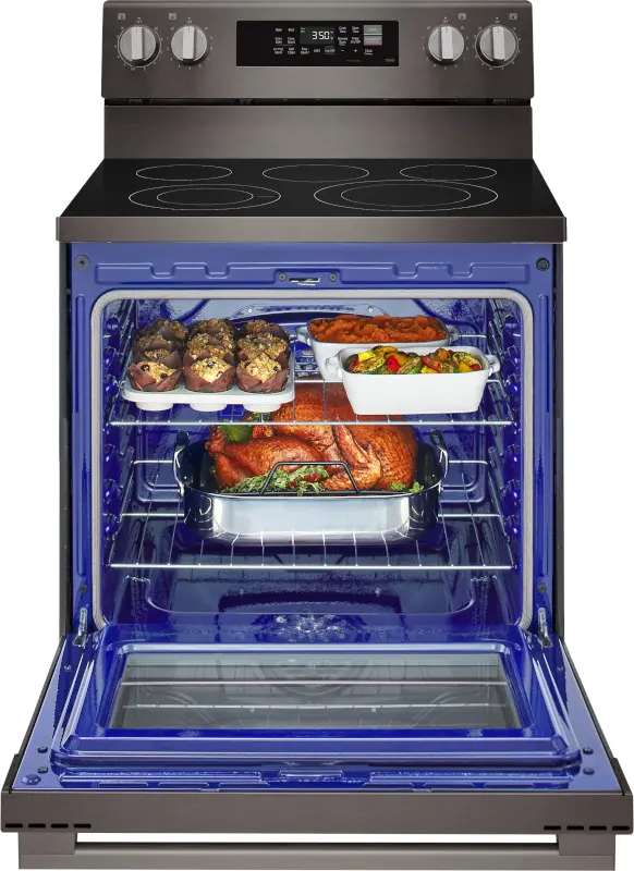 LREN6323ZE LG 6.3 Cu Ft Smart Single Oven Electric Range - Black Stainless Steel-10