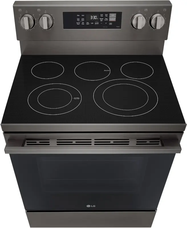 LREN6323ZE LG 6.3 Cu Ft Smart Single Oven Electric Range - Black Stainless Steel-14