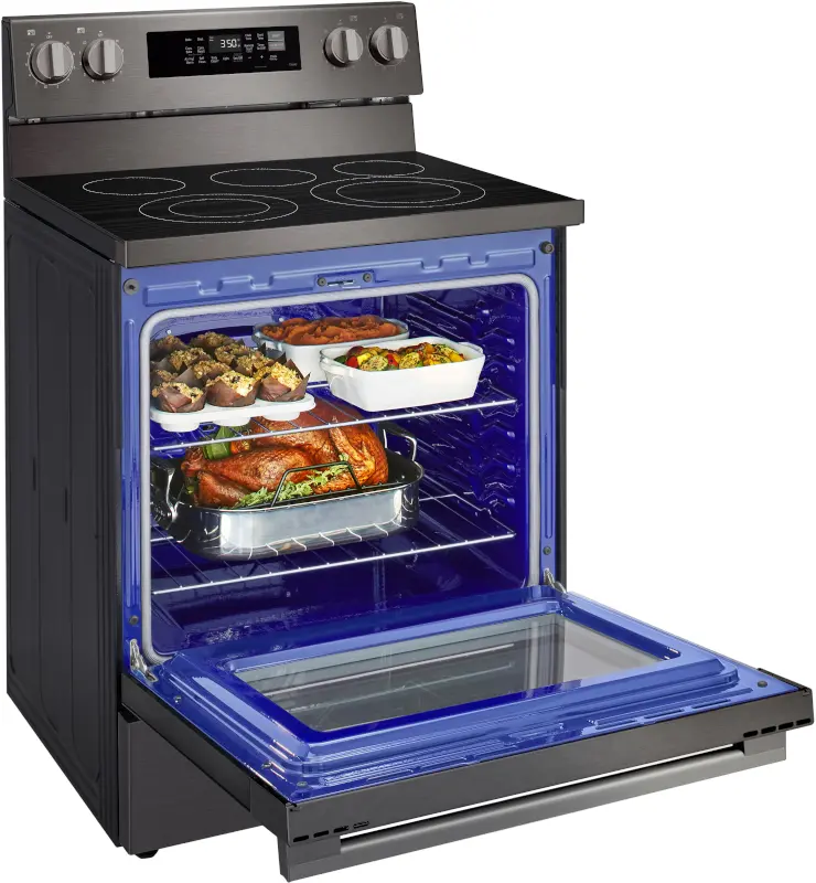 LREN6323ZE LG 6.3 Cu Ft Smart Single Oven Electric Range - Black Stainless Steel-21