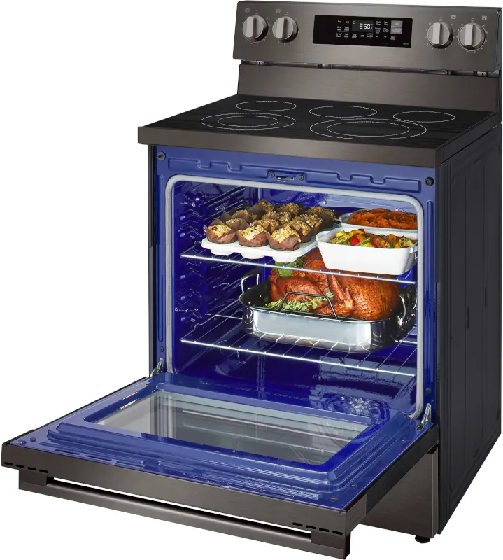 LREN6323ZE LG 6.3 Cu Ft Smart Single Oven Electric Range - Black Stainless Steel-22