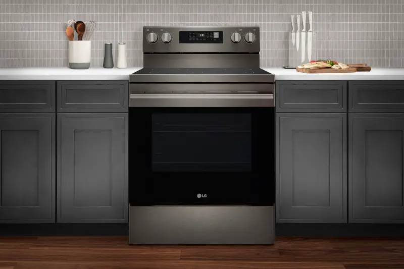 LREN6323ZE LG 6.3 Cu Ft Smart Single Oven Electric Range - Black Stainless Steel-4