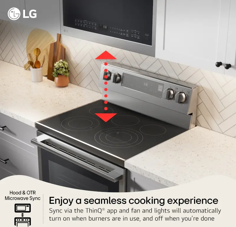 LREN6323ZE LG 6.3 Cu Ft Smart Single Oven Electric Range - Black Stainless Steel-6